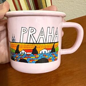 Smaltum Enamelware Pink Colorful Praha 6 oz Mug